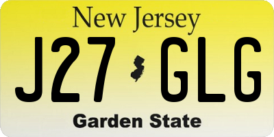 NJ license plate J27GLG