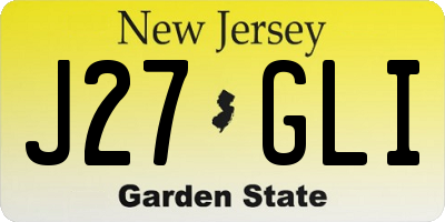 NJ license plate J27GLI