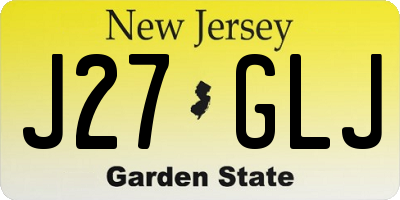 NJ license plate J27GLJ