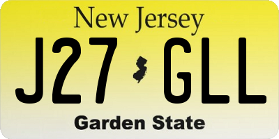 NJ license plate J27GLL