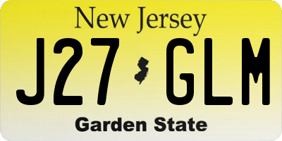 NJ license plate J27GLM