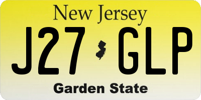 NJ license plate J27GLP
