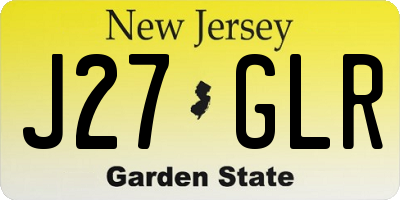NJ license plate J27GLR