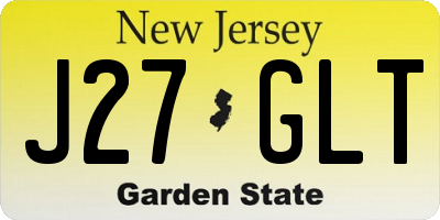 NJ license plate J27GLT