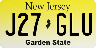 NJ license plate J27GLU
