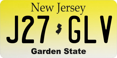 NJ license plate J27GLV