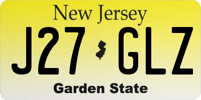 NJ license plate J27GLZ