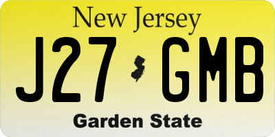 NJ license plate J27GMB