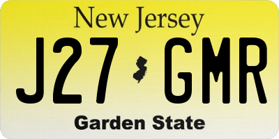 NJ license plate J27GMR