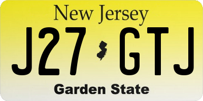 NJ license plate J27GTJ