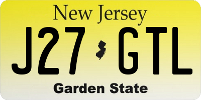 NJ license plate J27GTL