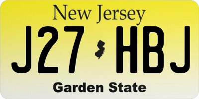 NJ license plate J27HBJ