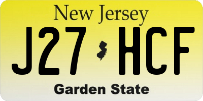 NJ license plate J27HCF