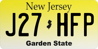 NJ license plate J27HFP