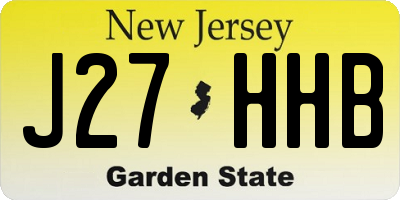 NJ license plate J27HHB