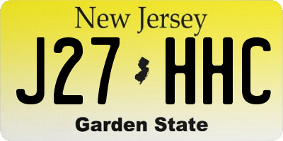 NJ license plate J27HHC