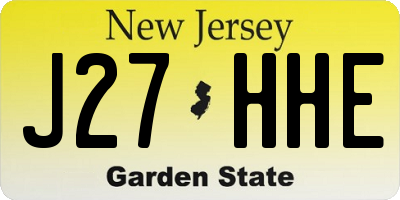 NJ license plate J27HHE