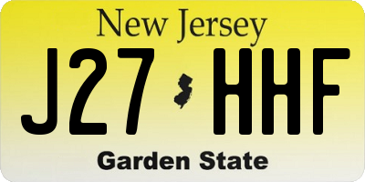 NJ license plate J27HHF