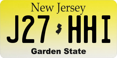 NJ license plate J27HHI