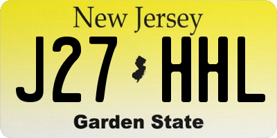 NJ license plate J27HHL