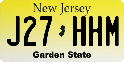 NJ license plate J27HHM