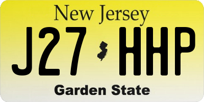 NJ license plate J27HHP