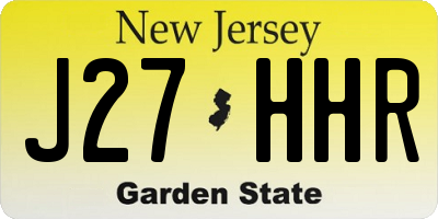 NJ license plate J27HHR