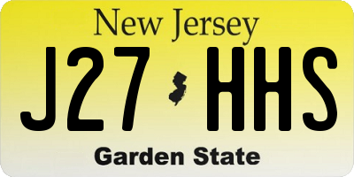 NJ license plate J27HHS