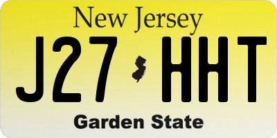 NJ license plate J27HHT