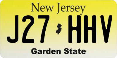 NJ license plate J27HHV