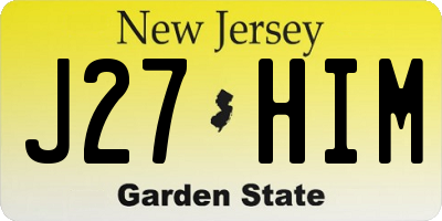 NJ license plate J27HIM