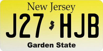 NJ license plate J27HJB