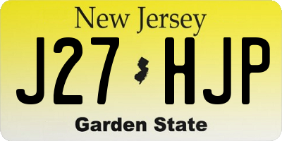 NJ license plate J27HJP