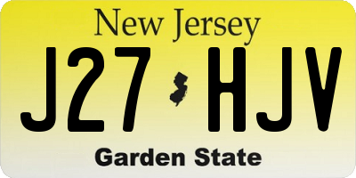 NJ license plate J27HJV
