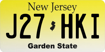 NJ license plate J27HKI