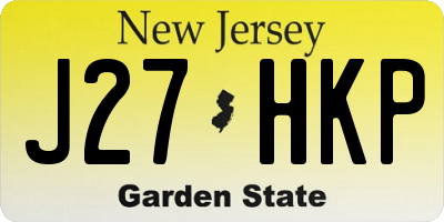 NJ license plate J27HKP