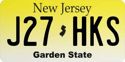 NJ license plate J27HKS