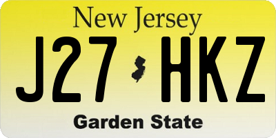 NJ license plate J27HKZ