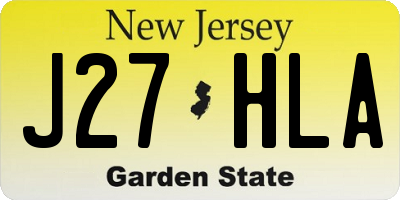 NJ license plate J27HLA
