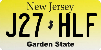 NJ license plate J27HLF