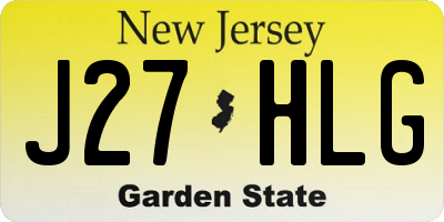 NJ license plate J27HLG