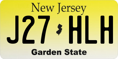 NJ license plate J27HLH