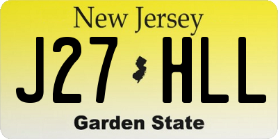 NJ license plate J27HLL
