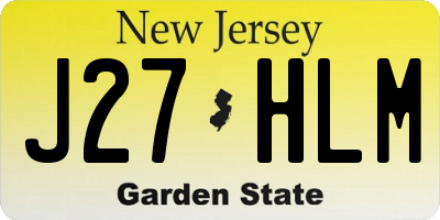 NJ license plate J27HLM
