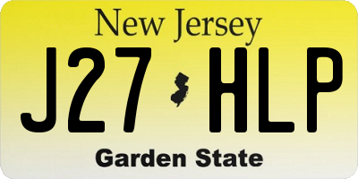 NJ license plate J27HLP