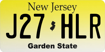NJ license plate J27HLR