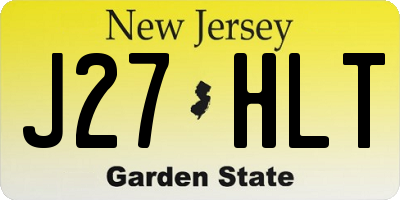 NJ license plate J27HLT