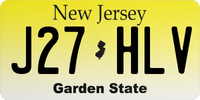 NJ license plate J27HLV