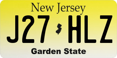 NJ license plate J27HLZ