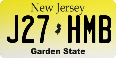 NJ license plate J27HMB